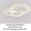 Modern white cobblestone led ceiling lights living room chandelier