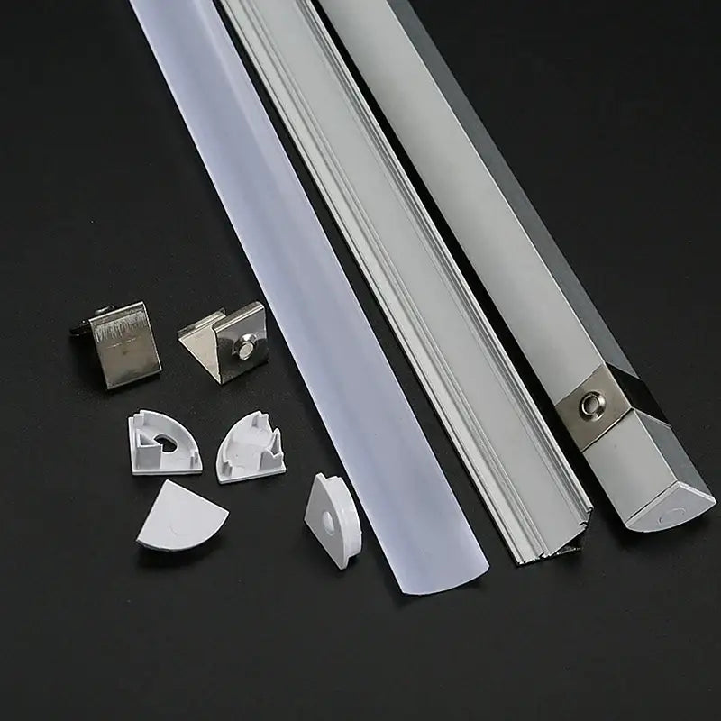 Modern white corner aluminum profile for led strip lights kitchen