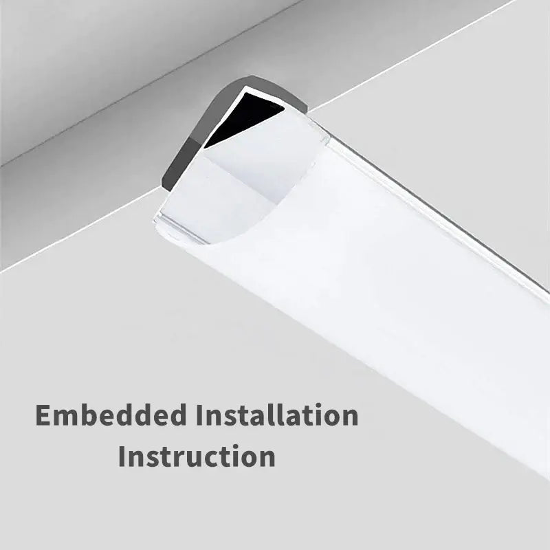 Modern white corner aluminum profile for led strip lights kitchen