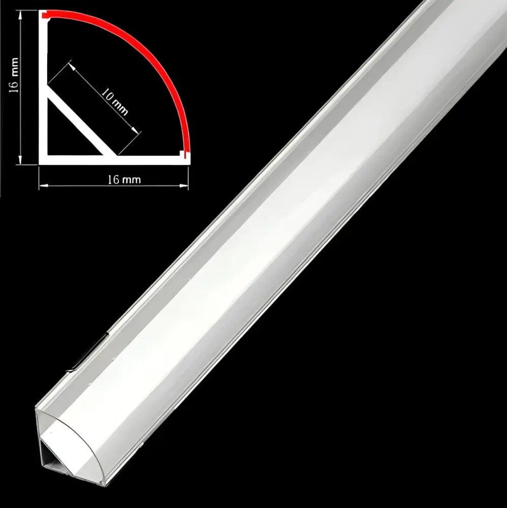 Modern white corner aluminum profile for led strip lights kitchen
