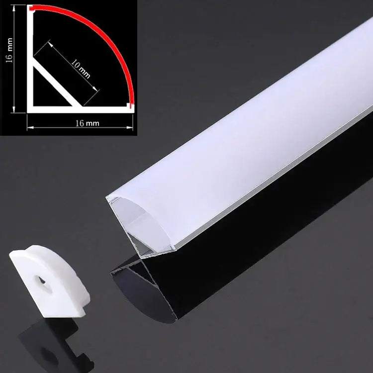 Modern white corner aluminum profile for led strip lights kitchen
