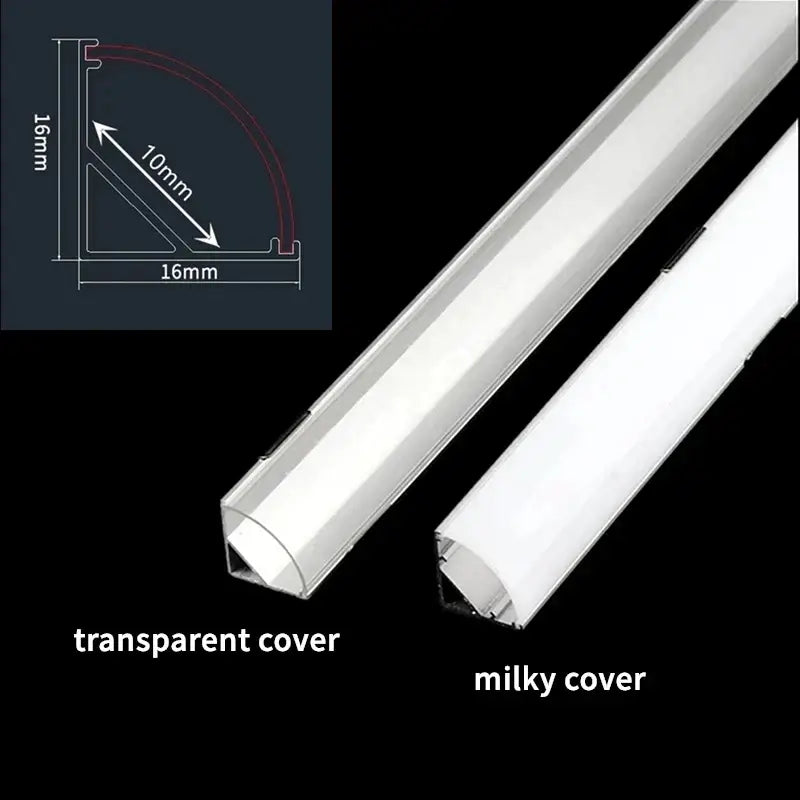 Modern white corner aluminum profile for led strip lights kitchen