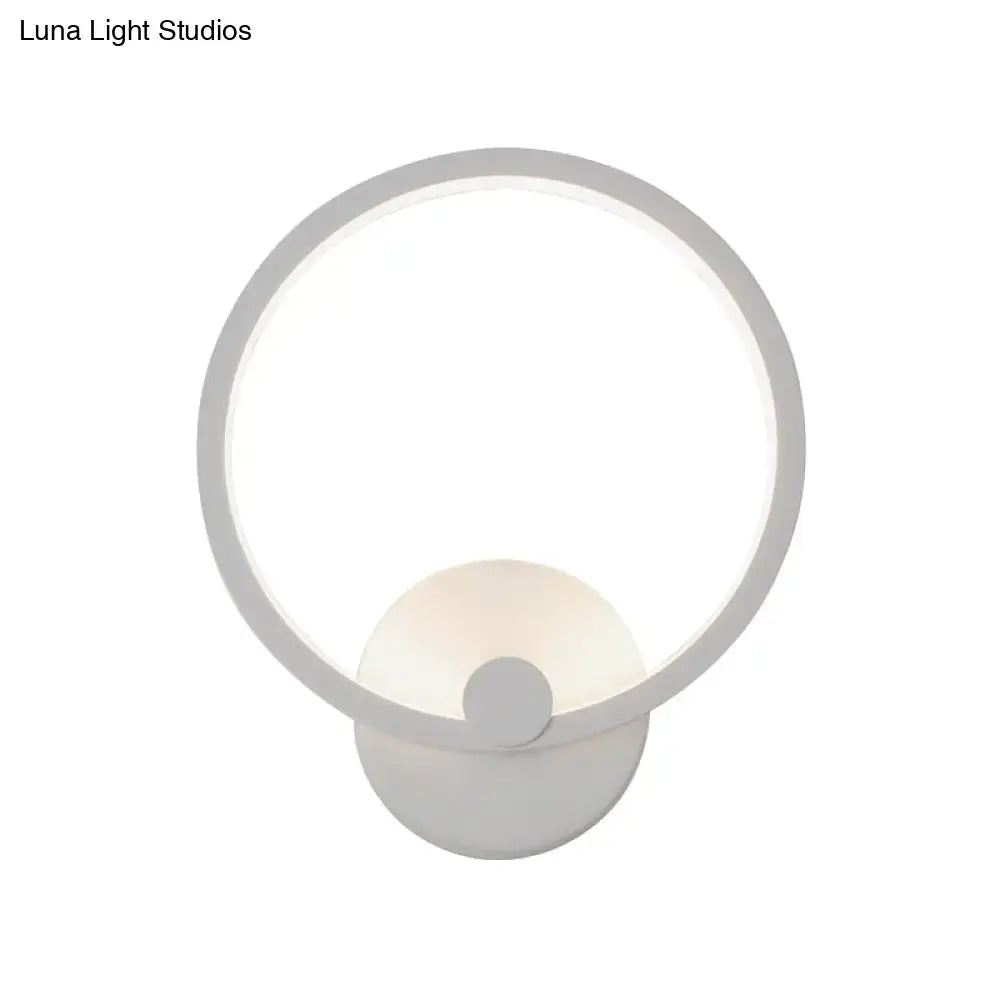 Modern white curved led wall lamp bedroom light type