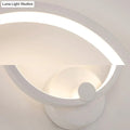Modern white curved led wall lamp bedroom light type