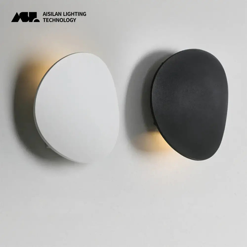 Modern white curved led wall lamp for bedroom