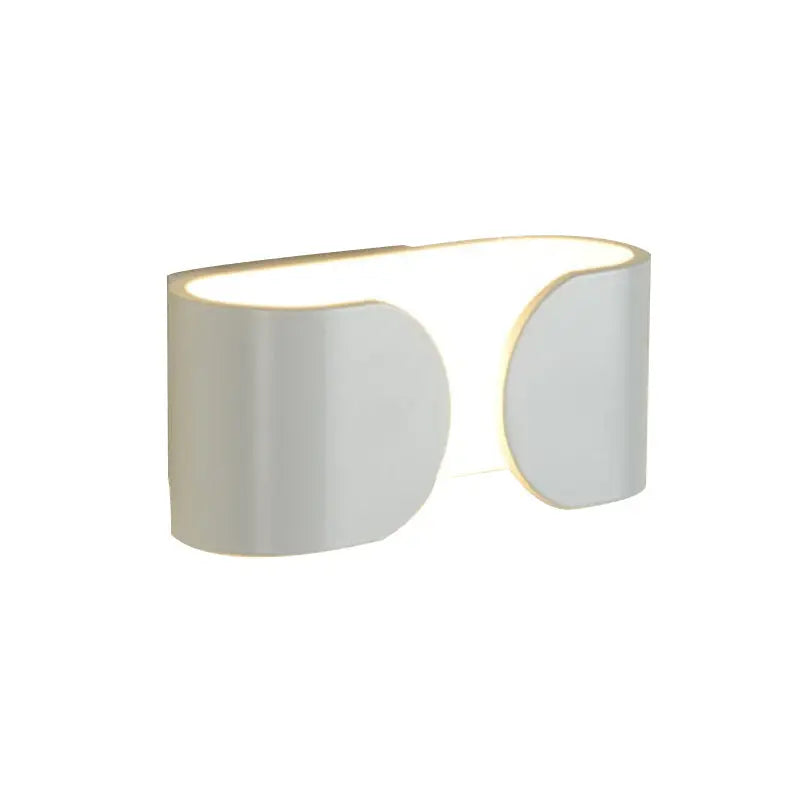 Modern white curved led wall light bedroom ambient sconce