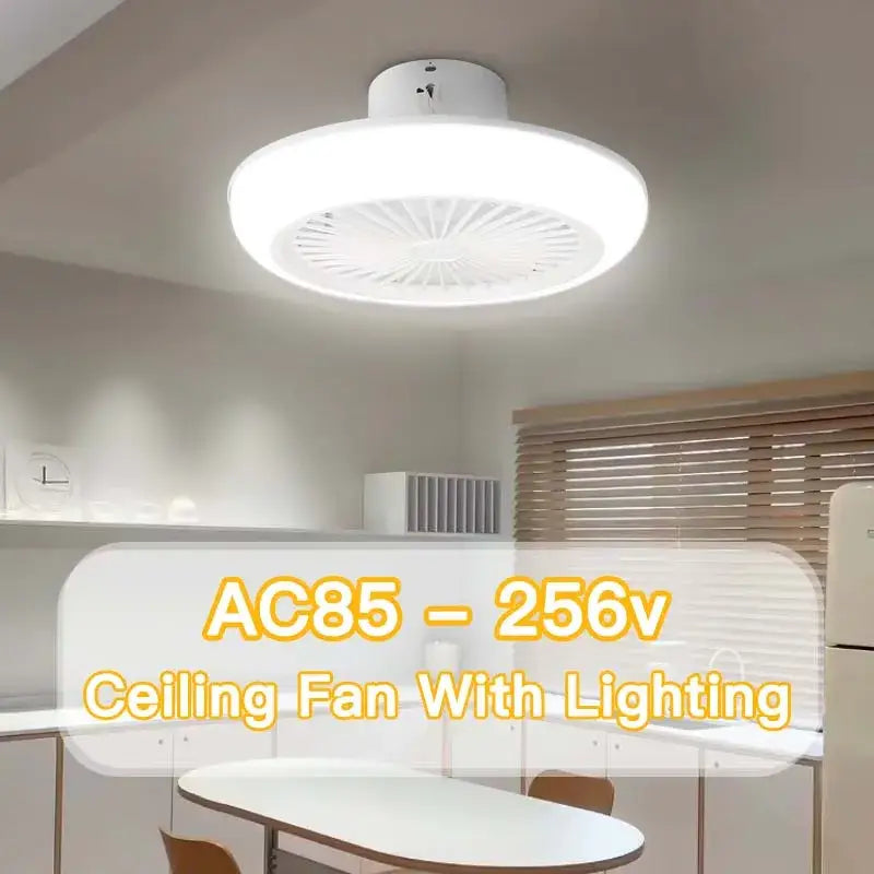 Modern white decorbites ceiling fan with light for bedroom