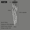 Modern white duplex loft led chandelier stairway pendant light