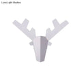 Modern white geometric reindeer wall lamp bedroom sconce light