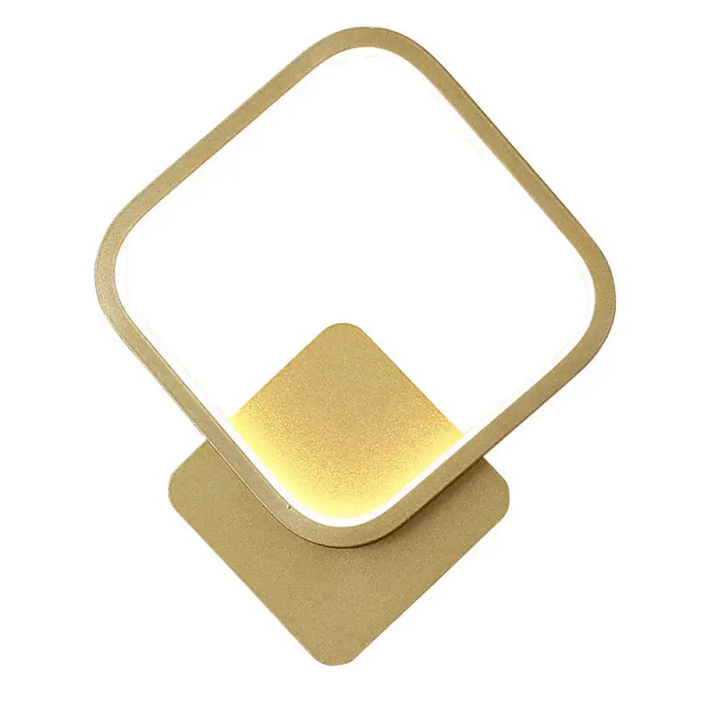 Modern white geometric twisted led wall lamp for stairway warm light