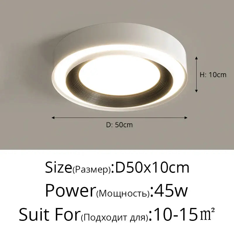 Modern white & gold decorbites circular chandelier dining room light