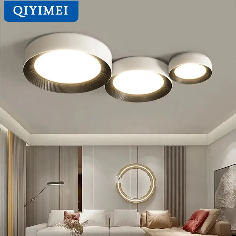 Modern white & gold decorbites circular chandelier dining room light