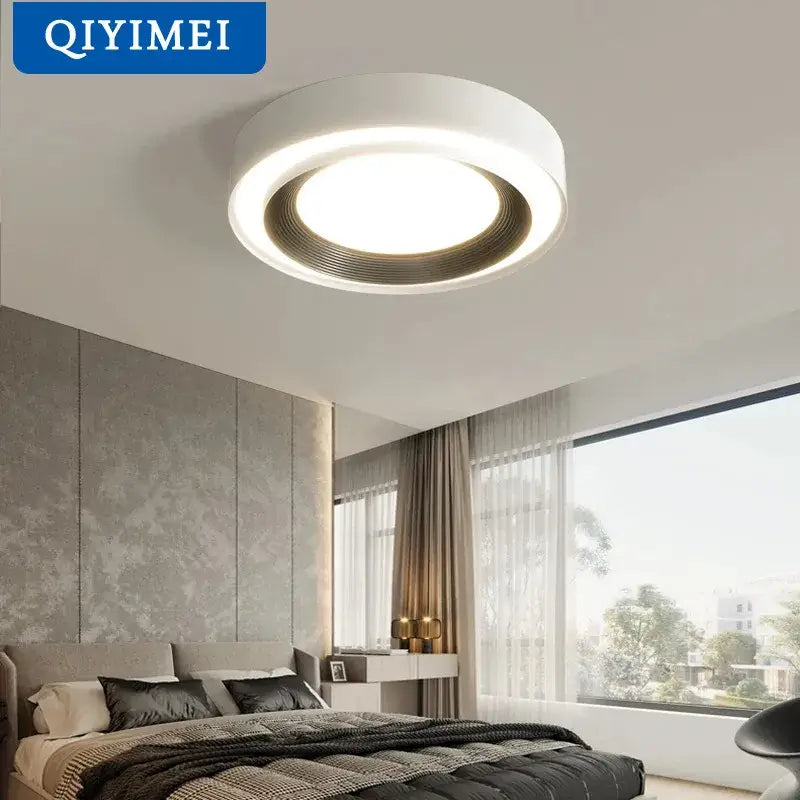 Modern white & gold decorbites circular chandelier dining room light