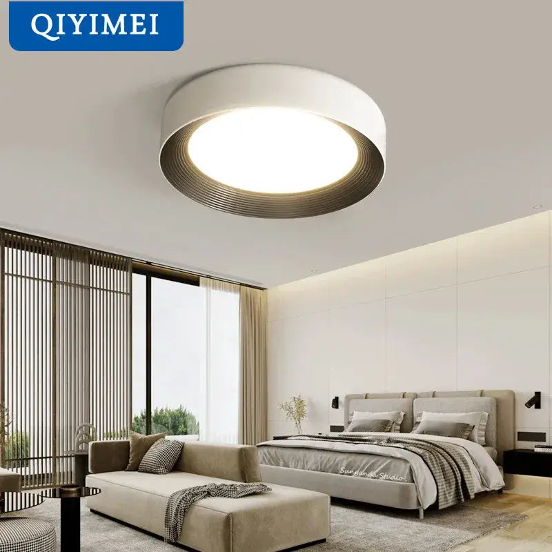 Modern white & gold decorbites circular chandelier dining room light