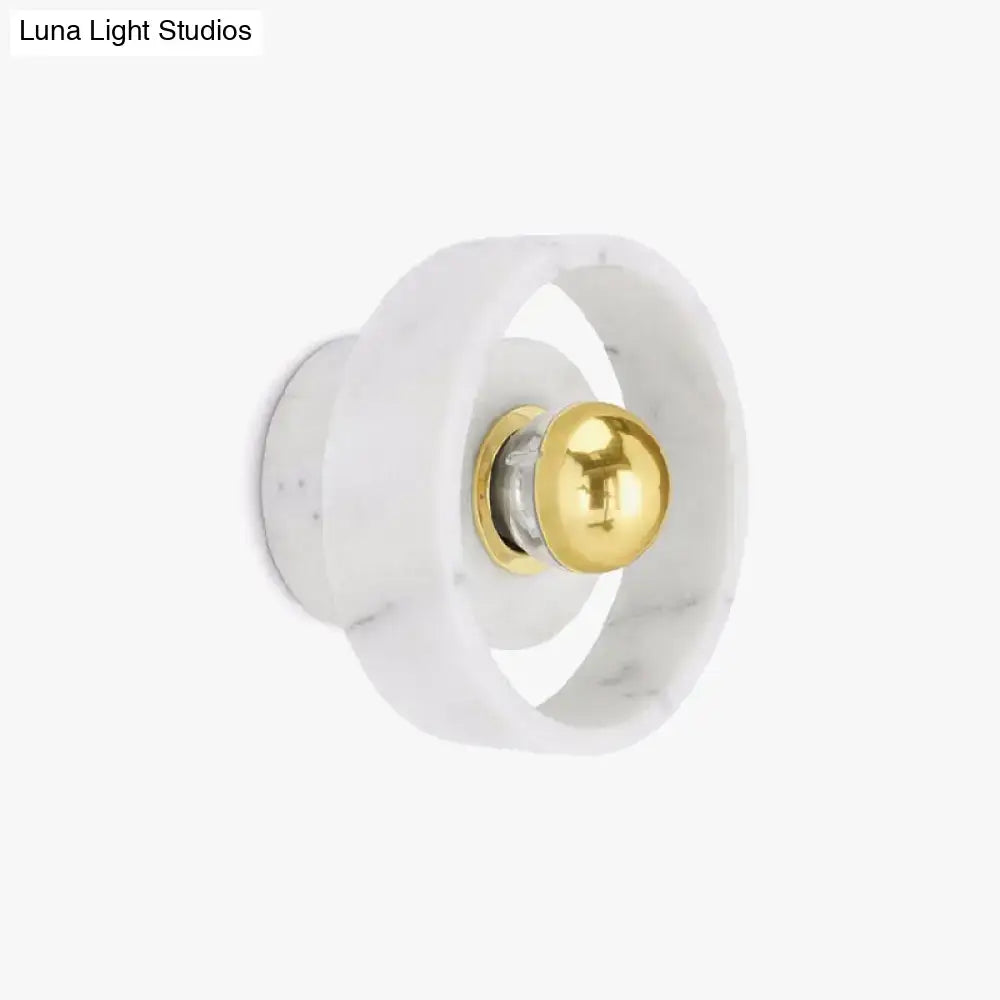Modern white & gold designer wall light bedroom led sconce