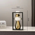 Modern white & gold geometric golden rockery vase set living room decor