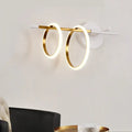 Modern white & gold ring light fixture living room wall light
