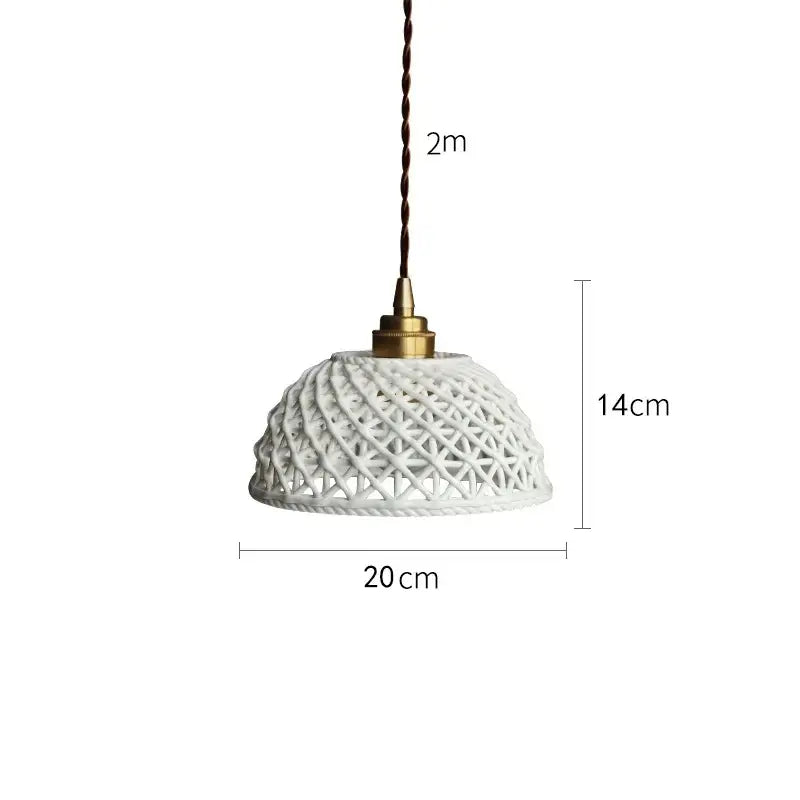 Modern white & gray geometric ceramic led pendant lights dining room