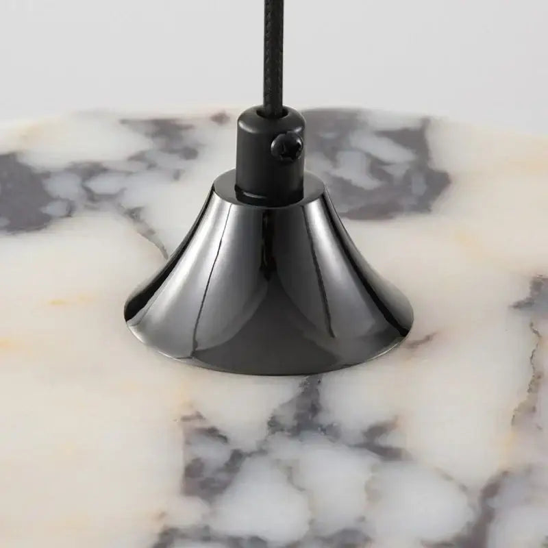 Modern white & gray marble pendant light kitchen printed ball led