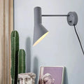 Modern white & grey rotating node wall sconce – bedroom light