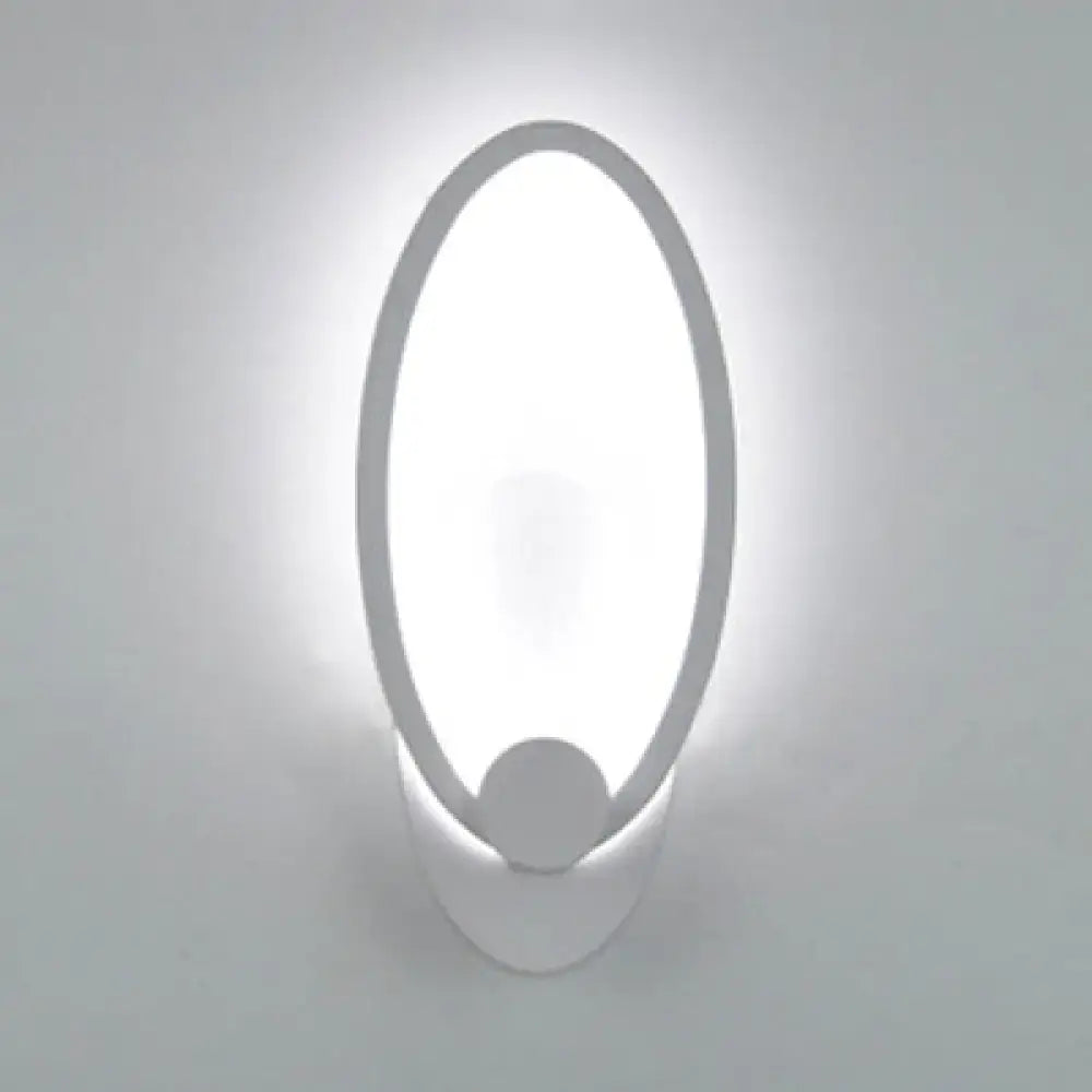 Modern white heart led wall sconce – bedroom minimalist light
