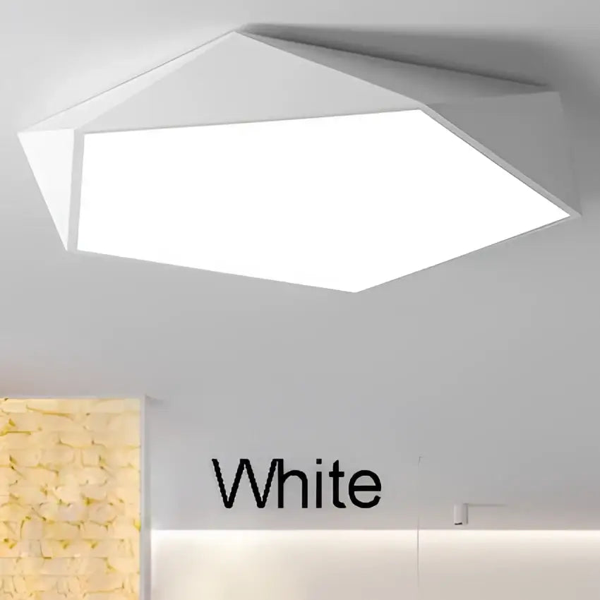 Modern white hexagonal led ceiling lamps for living room lighting