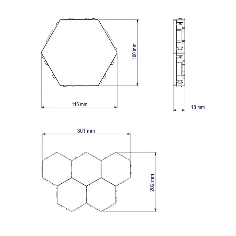 Modern white honeycomb modular quantum sconces led panel lights bedroom
