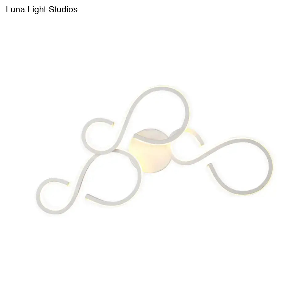 Modern white infinity spiral led light living room bulb included