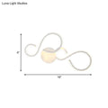 Modern white infinity spiral led light living room bulb included