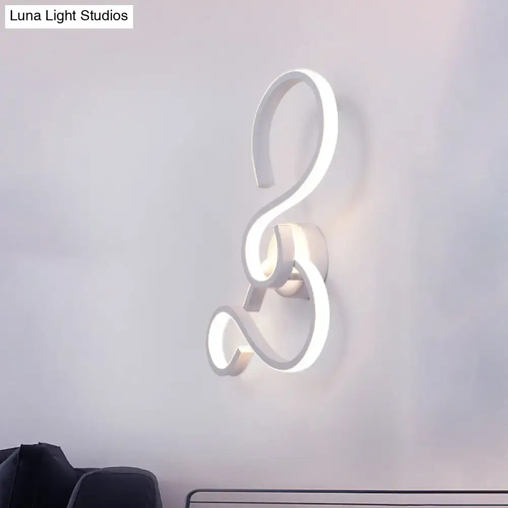 Modern white infinity spiral led light living room bulb included