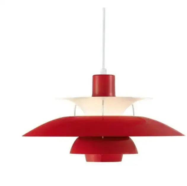 Modern white layered led pendant light for kitchen