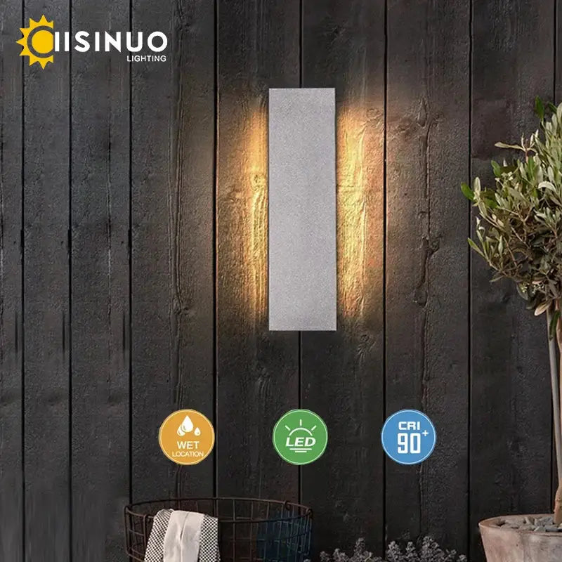 Modern white led limestone sconce garden porch wall light