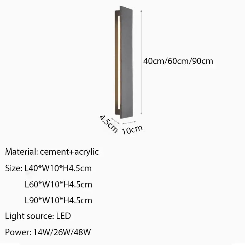 Modern white led limestone sconce garden porch wall light