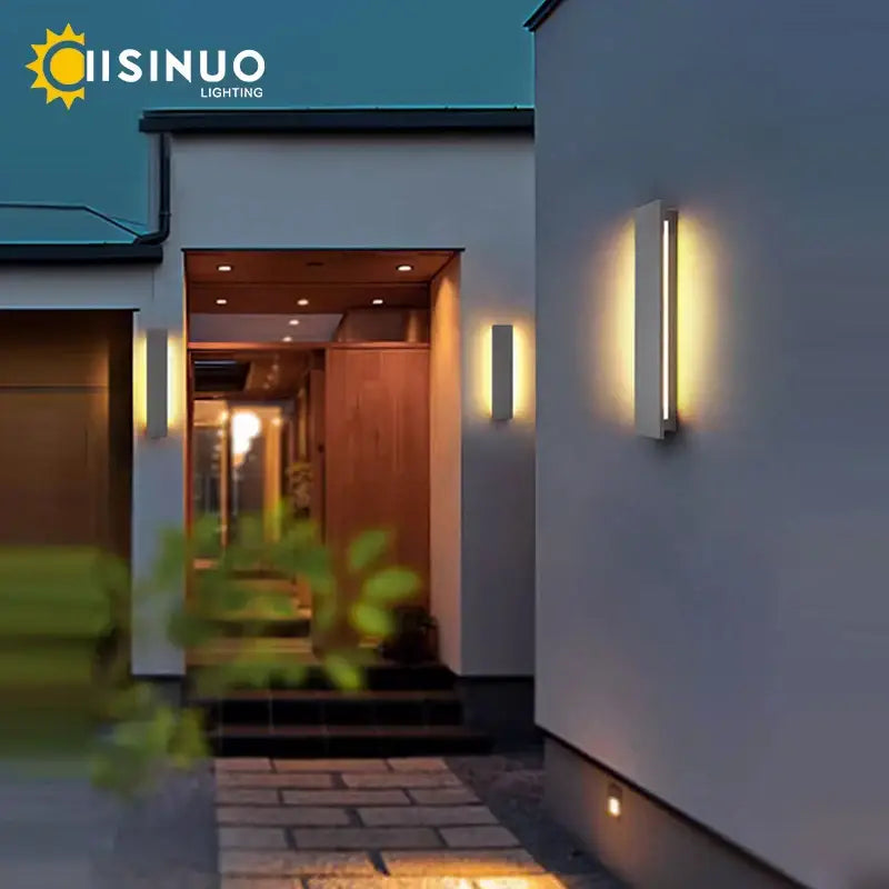 Modern white led limestone sconce garden porch wall light