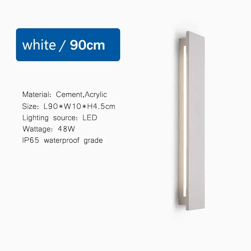 Modern white led limestone sconce garden porch wall light
