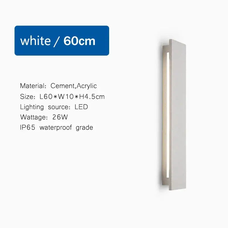 Modern white led limestone sconce garden porch wall light