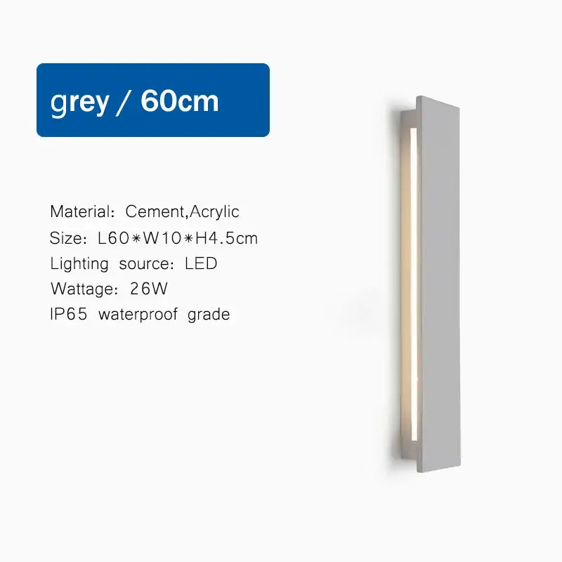 Modern white led limestone sconce garden porch wall light
