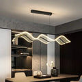 Modern white led wave pendant light for living room kitchen decor