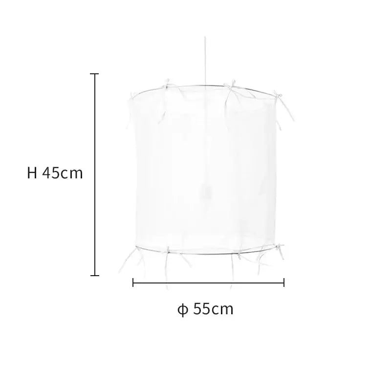 Modern white linen cotton pendant lamp kitchen island lighting