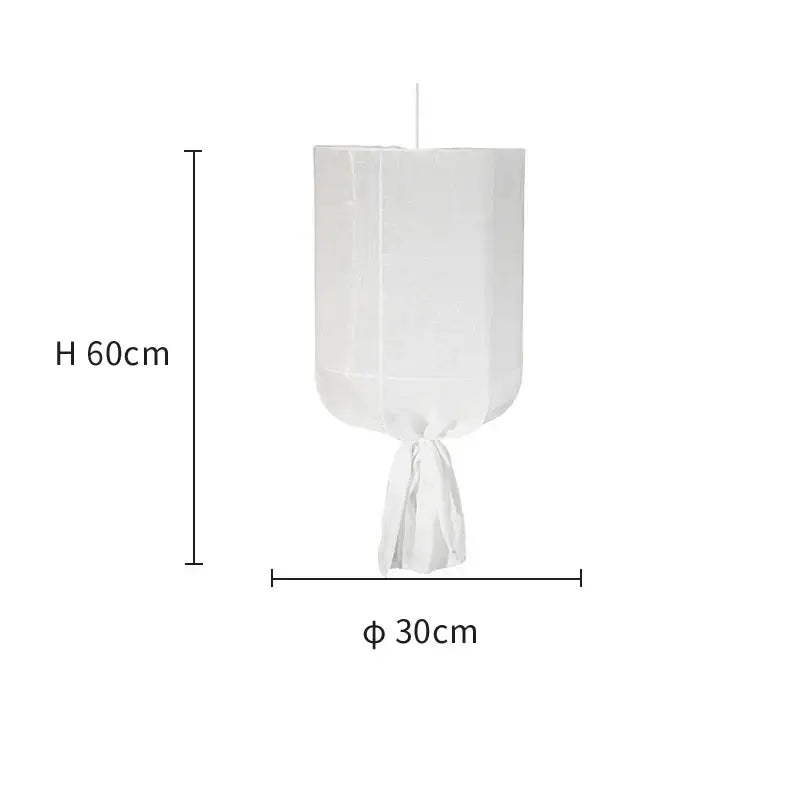 Modern white linen cotton pendant lamp kitchen island lighting