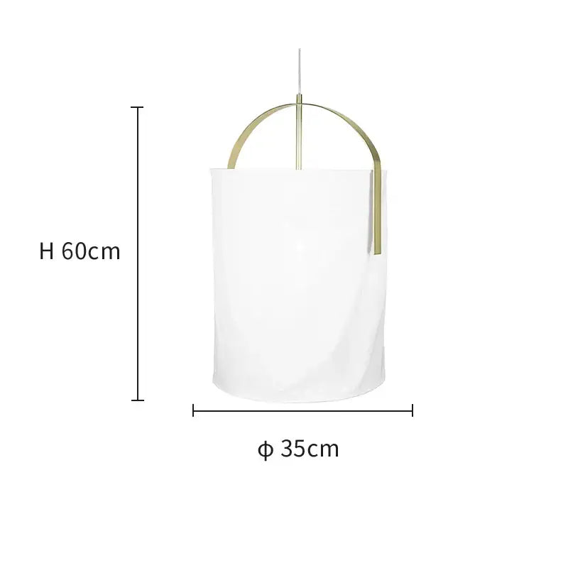 Modern white linen cotton pendant lamp kitchen island lighting