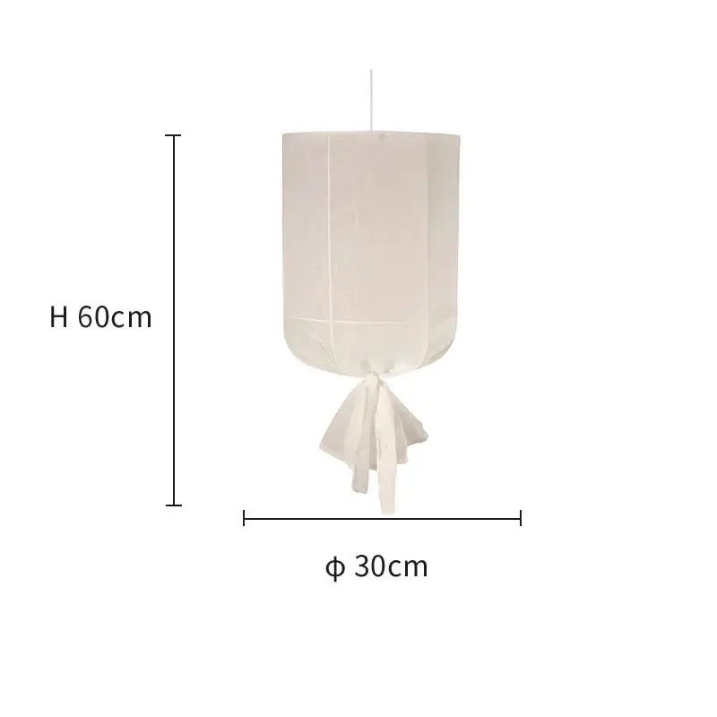 Modern white linen cotton pendant lamp kitchen island lighting