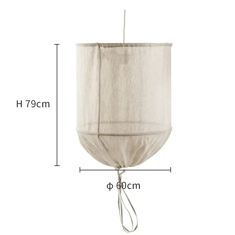 Modern white linen cotton pendant lamp kitchen island lighting