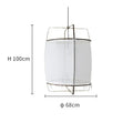 Modern white linen cotton pendant lamp kitchen island lighting