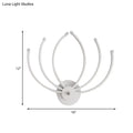 Modern white lotus wall sconce bedroom led curved light