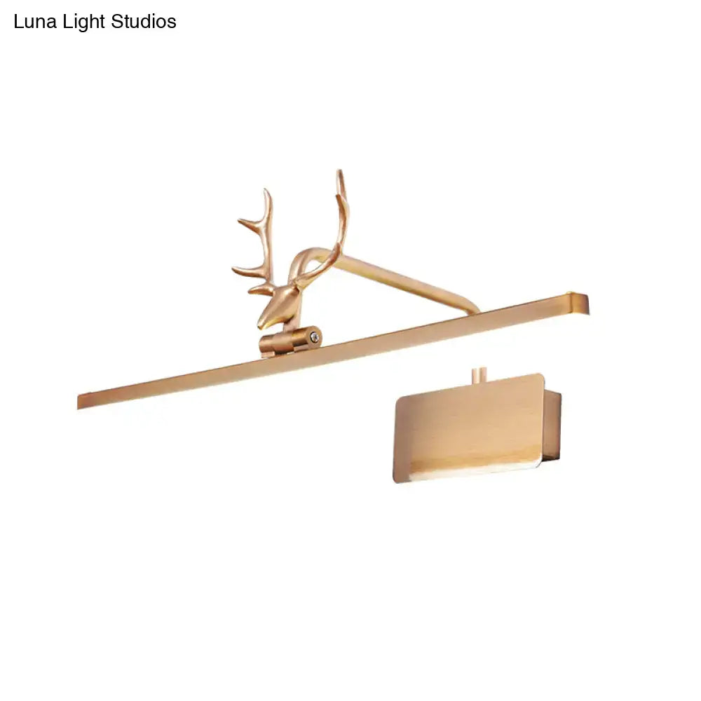 Modern white metal antler vanity wall lamp for bathroom