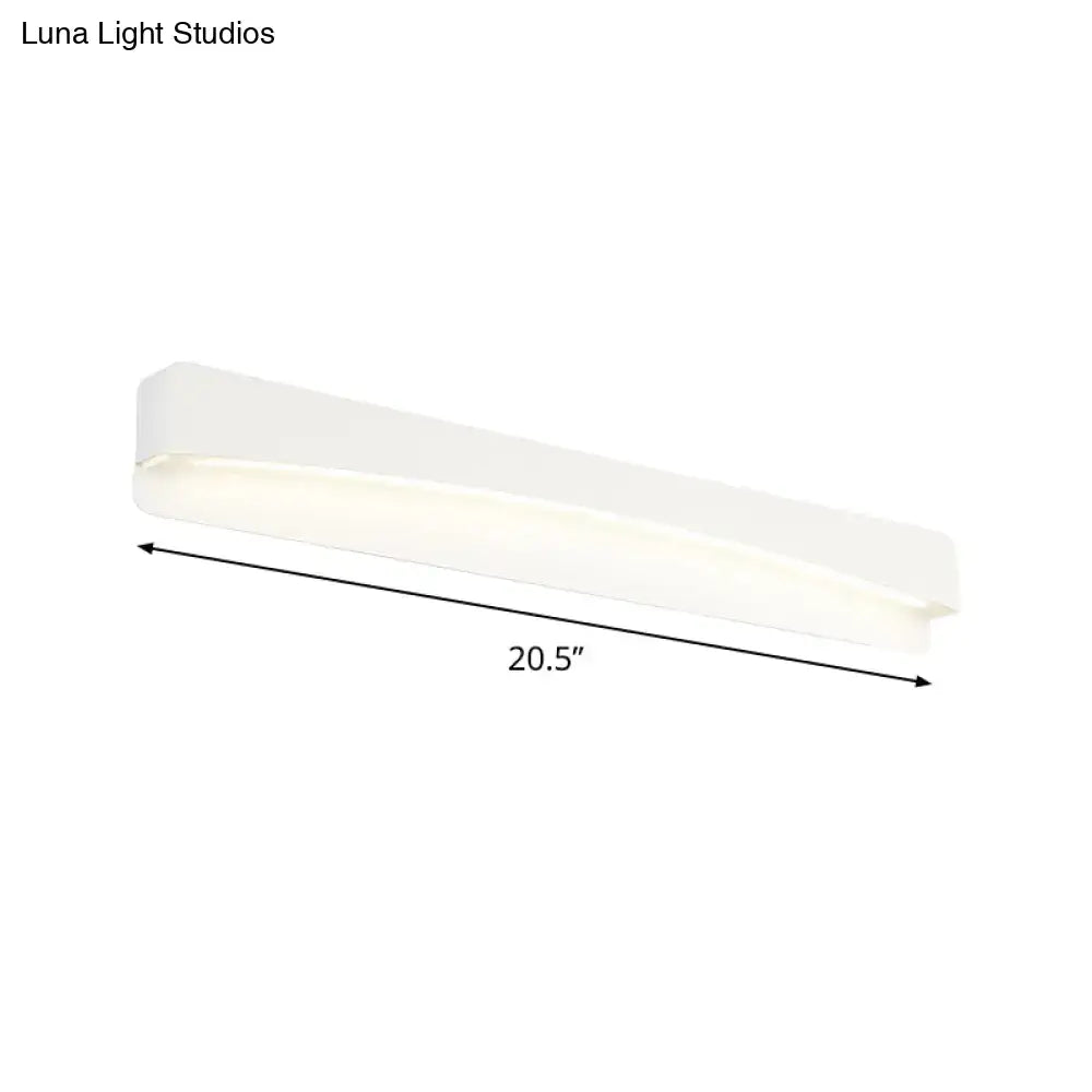 Modern white metal shade led wall sconce bathroom light