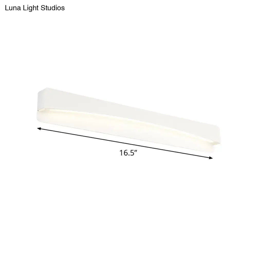 Modern white metal shade led wall sconce bathroom light