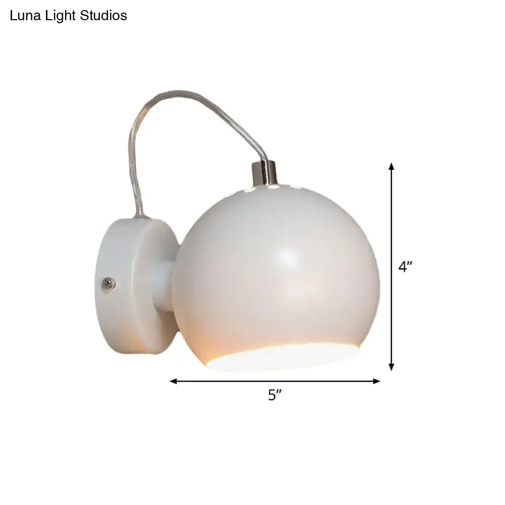 Modern white metal shade wall light bedroom 110v-120v fixture