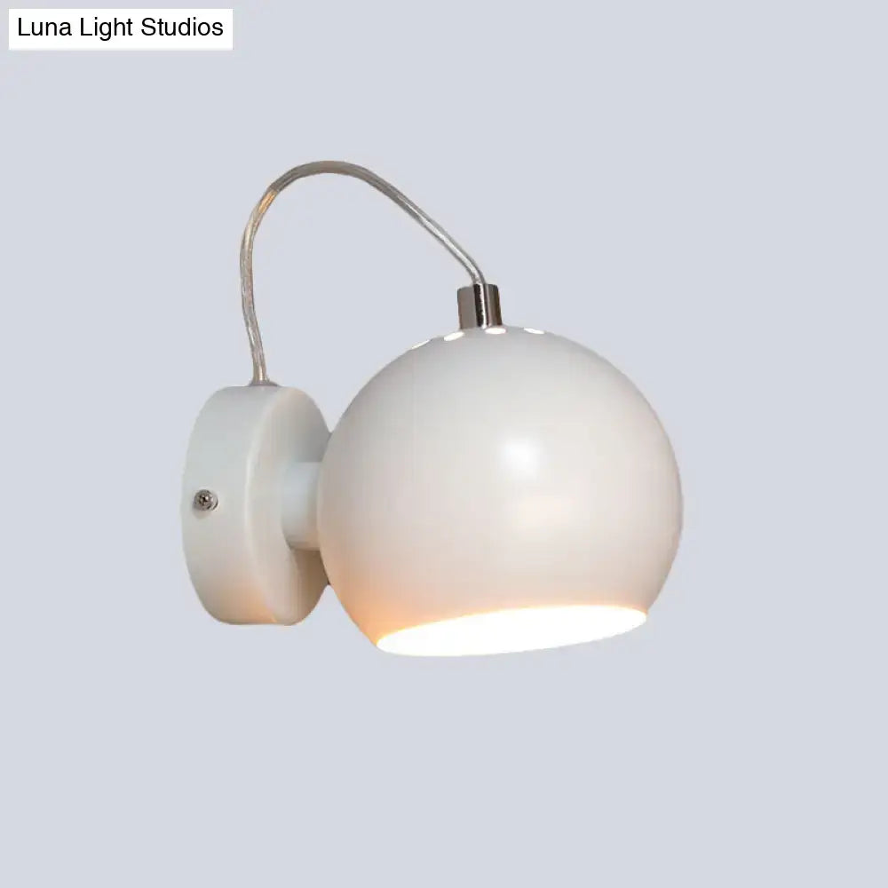 Modern white metal shade wall light bedroom 110v-120v fixture